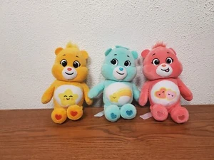 Plush Care Bears Lot of 3 - Laugh-a-Lot, Wish, and Love-a-Lot Bears - 10" Tall - Picture 1 of 6