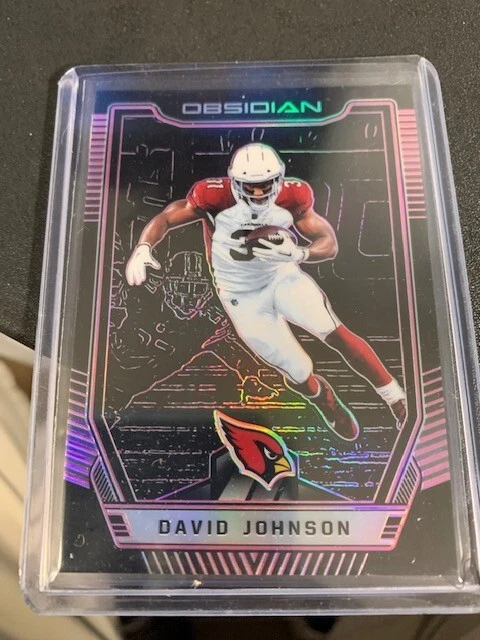 2018 PANINI OBSIDIAN DAVID JOHNSON PURPLE ETCH 46/75 ~ #85 ARIZONA  - Image 1 of 1