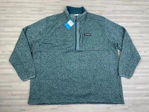 Columbia Sweater Weather 1/2 Zip Mens Size 4X Sweatshirt Long Sleeve Teal $80 - Picture 1 of 8