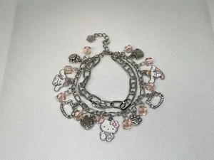 ~Hello Kitty & Friends~😺 Charm Bracelet ~Anime Sanrio~ Double Chain! 🌈U Pick! - Picture 1 of 12