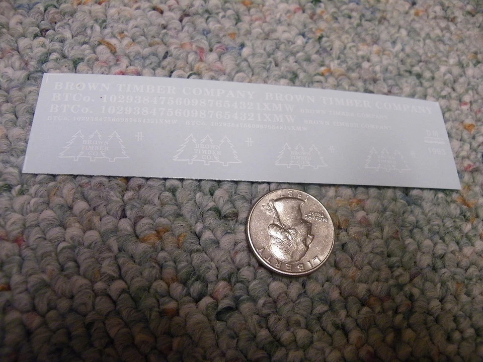 Herald King decals HO Brown Timber Company   white   ZZ231 - Image 1 of 1