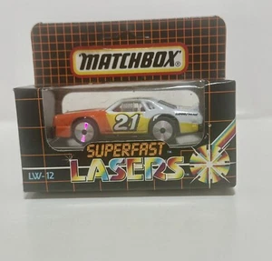 Matchbox Superfast Lasers Chevy Pro Stocker White Orange NIB Unpunched - Picture 1 of 3