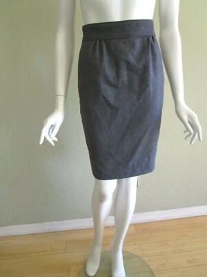 Falda lápiz de franela de lana DSQUARED2 detalle de cremallera expuesta en gris talla 40 $795 Foto 1 de 4