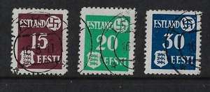 Estonia- 1941 German occup, 1941 Sc. N3-N5 used. Thick chalky paper CV$45 (a5700 - Picture 1 of 2