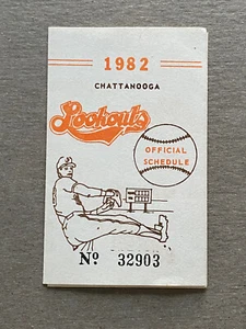 1982 CHATTANOOGA LOOKOUTS Minor League Baseball Zeitplan MiLB Indianer Affiliate - Bild 1 von 3