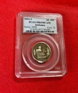 2003 S AL QUARTER PCGS PR69DCAM ALABAMA - Picture 1 of 2