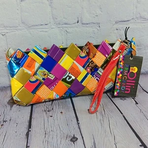 Nahui Ollin 10 Inch Arm Candy Wrapper Clutch Bag Purse Tutti Frutti NWT - Picture 1 of 16