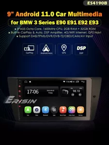 Radio 7" BMW Serie 3 E90 E91 M3 E92 E93 ANDROID 11 - 8CORE - GPS - CARPLAY 4190B - Foto 1 di 12