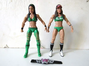 WWE Basic Diva Wrestling Battle Pack Nikki Bella Brie Bella Figura con Gorra y Cinturón - Imagen 1 de 10
