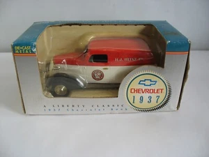 NIB LIBERTY 1937 CHEVY DIECAST LOCKABLE COIN BANK H. J. HEINZ CO #15040 - Picture 1 of 7