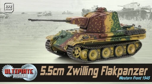 Dragon Armor 1/72 5.5cm Zwilling Flakpanzer, Western Front 1945 #60643 *sealed* - Image 1 of 1