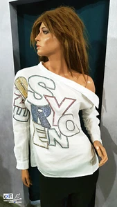 Denny Rose Blusa Asimétrica Art. 911DD40005 Colección Verano 2019 Descuento 60% - Picture 1 of 7