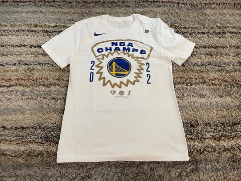 GSW Golden State Warriors Nike 2022 NBA Finals Champs White T-Shirt Mens S $29 Cover