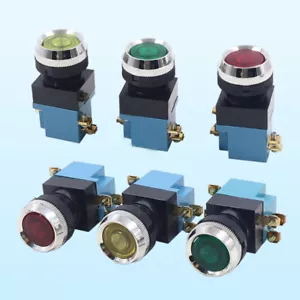 Máquina herramienta 25 mm LA19 CNC botón de arranque eléctrico interruptor de reinicio automático sin luz - Imagen 1 de 16