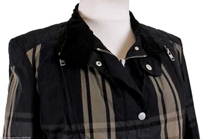 AQUASCUTUM Black Checked Waterproof Jacket Coat LARGE Brand New With Tags - Picture 1 of 11