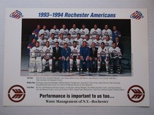 1993-94 ROCHESTER AMERICANS Amerks Team Photo