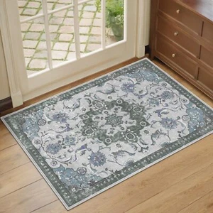 Door Mat Non-slip Rug Small Boho Area For Living Room Machine Washable Kitchen - Picture 1 of 9