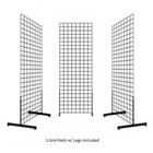 Display Grid Rack 6 ft Panel Metal Stand Retail Store Craft Art Shelf Organizer