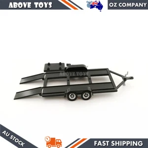 Motormax 1:18 Scale Metal Trailer With Plastic Tow Bar Black Model Kids Toy Gift - Picture 1 of 4