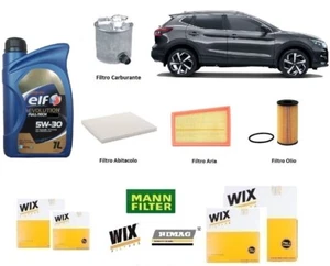 Kit Filtri Tagliando per Nissan Qashqai 2.0 DCi + 8 Litri Olio 5W30 - Imagen 1 de 8