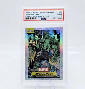2024 Topps Chrome Marvel Abomination #48 Spider Web Refractor /399 PSA 9 - Picture 1 of 2