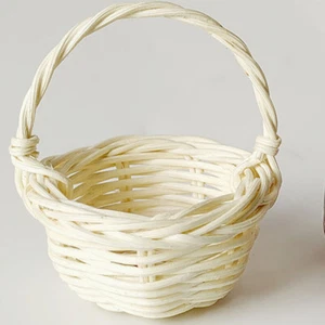 6Pcs Mini Woven Baskets Miniature Flower Basket Small Picnic Basket Mini Rattan - Picture 1 of 12