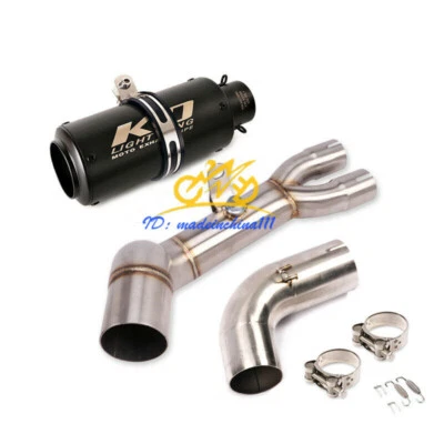 Slip On For Honda CB1000R 2009-2018 Exhaust Mid Pipe 51mm Muffler System Escape - Image 1 of 4