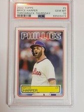 2022 Topps Throwback Thursday #TBT PSA10 PR 665 Bryce Harper #5 SSP