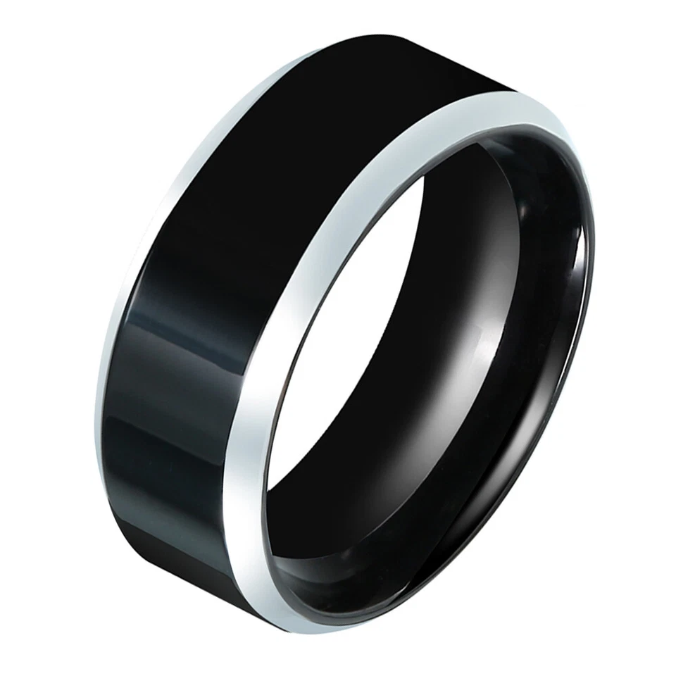 6-8MM Men's Rings Stainless Steel Rings for Men's Promise Rings Wedding Bands - Image 1 of 1