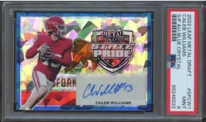 2022 Metal Caleb Williams State Pride BLUE CRYSTAL Rookie Auto 1/20 PSA 9 POP 1 - Foto 1 di 3