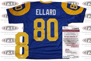 Henry Ellard Signed St Louis Rams Custom Pro Style Jersey JSA - Picture 1 of 4