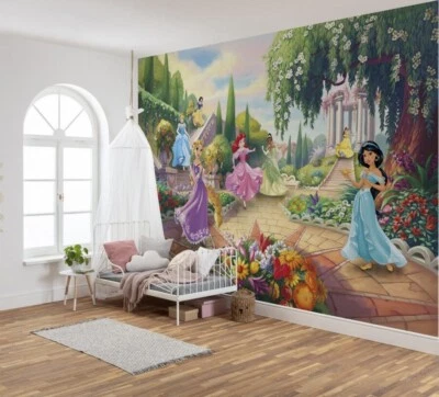 Girl bedroom wallpaper feature wall mural Disney Princess Without glue - Image 1 of 4