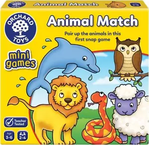 Orchard Toys Animal Match Mini Small Compact Portable Travel Game Kids Age 3 Yrs - Picture 1 of 4