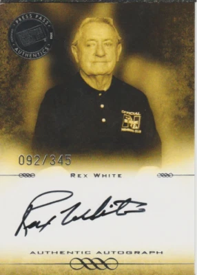 Rex White 2008 Press Pass Legends autograph auto card /345 - Image 1 of 2