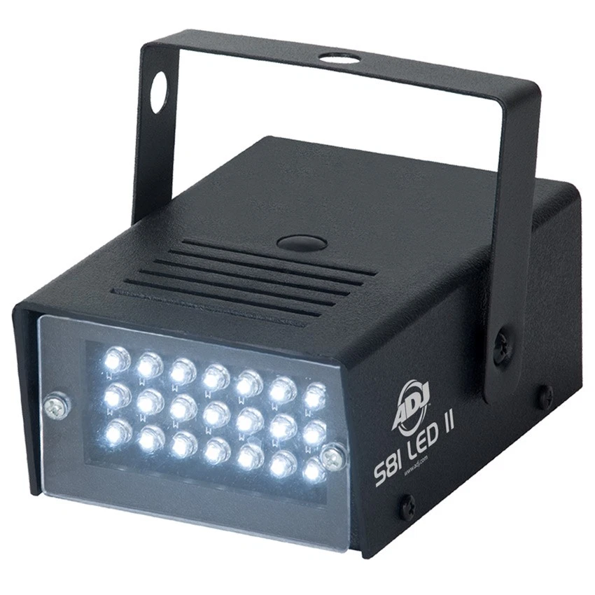 AMERICAN DJ S81 LED II WHITE MINI STROBE LIGHT FIXTURE W/ SPEED POTENTIOMETER - Image 1 of 1