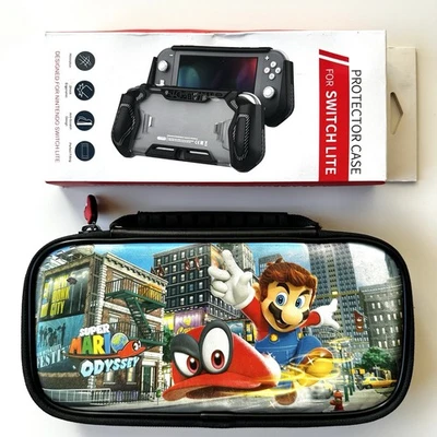 Nintendo Switch Lite Funda Cristal Rosa + Estuche Mario Switch! ¡Envío gratis! Foto 1 de 4