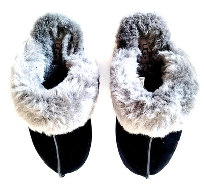 NEW UGG Australia Women's Scuffette Slippers Authentic W/Original Box Sz.7 Black - Image 1 of 4