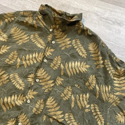 Camisa Floral De Colección Años 90 Robert Stock Rayón/Algodón/Lino Para Hombre 2XL Alta Manga Corta Foto 1 de 4