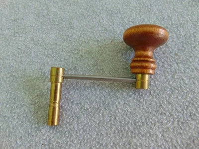 ANTIQUE TALLCASE/LONGCASE GRANDFATHER CLOCK WINDING KEY/CRANK PARTS - Image 1 of 4