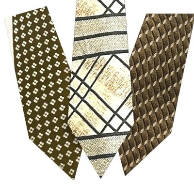 Lote Corbata Seda De Colección • Bruno Rossi Italia• Bardelli Roma, Enrejado, Patrón Retro Foto 1 de 4
