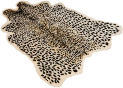 Alfombra de área con estampado de leopardo alfombra de guepardo antideslizante de piel sintética pequeño acento envejecido... Foto 1 de 2