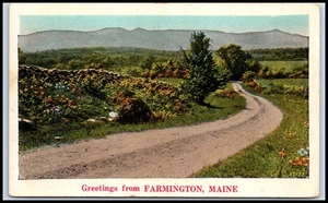 Postal saludos desde Farmington, Maine ME V68 - Imagen 1 de 2