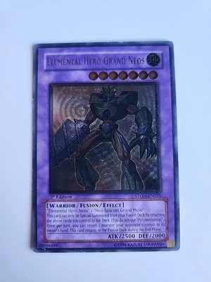 Yugioh Elemental Hero Grand Neos (Ultimate Rare)STON-EN035  1st Edition #Y42 - Image 1 of 4