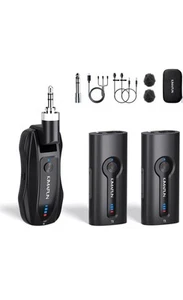 Nuevo+Sellado Sistema de Micrófono Inalámbrico Doble Lavalier Laple Mic G70-1 (2TX1RX) - Imagen 1 de 10