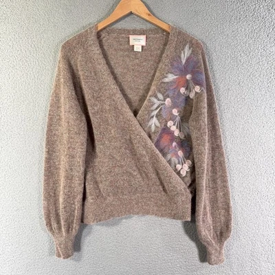 Suéter Saccharine New York Mujer XS Gran Tamaño Entrecruzado Mezcla de Lana de Alpaca Envoltura Foto 1 de 4