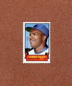 1969 Topps Briefmarken Tommy Davis Seattle Pilots (EX) - Bild 1 von 2