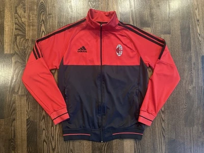 Vintage Adidas AC MILAN Training Football Soccer Red Track Jacket Size Medium - Image 1 of 4