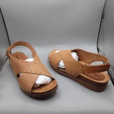 Босоножки Cobb Hill майские слинги женские 8,5 М коричневые желтовато-коричневые нубук A172 - Изображение 1 из 4