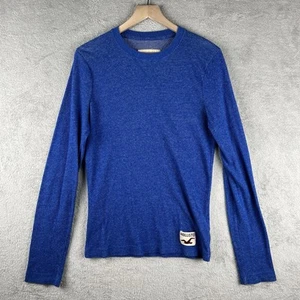 Hollister Men's Thermal Shirt Size XL Blue Long Sleeve Crew Neck Base Layer - Picture 1 of 12