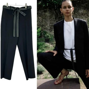 Celine Phoebe Philo 2018 Spring Lookbook belted trouser pants Black 34 - Picture 1 of 6